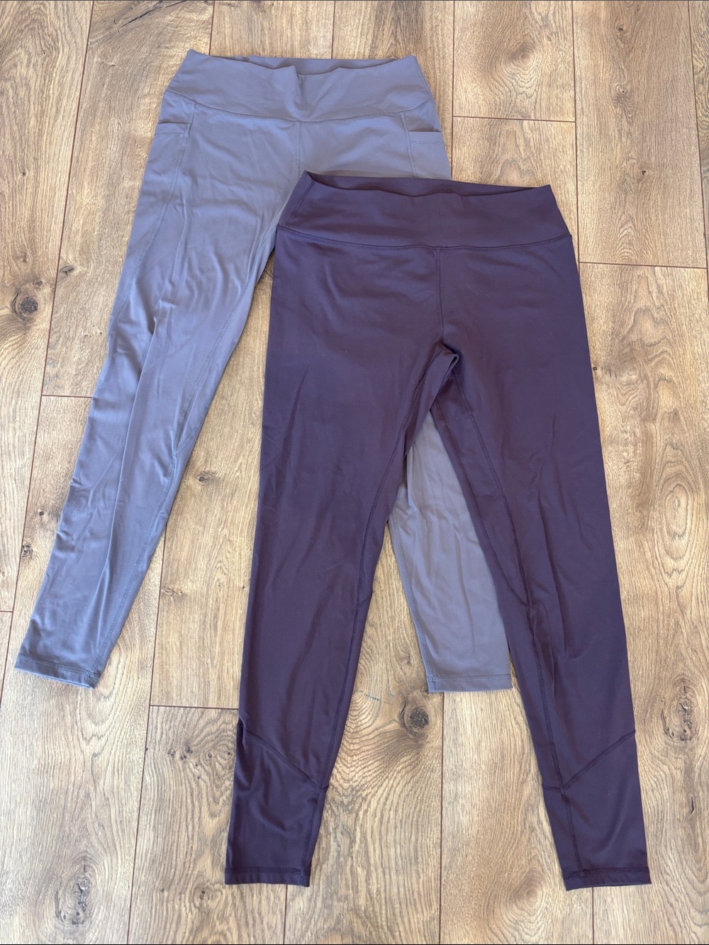 Bundle of Three Nails High-Waist Performance Leggings in Plum and Lilac